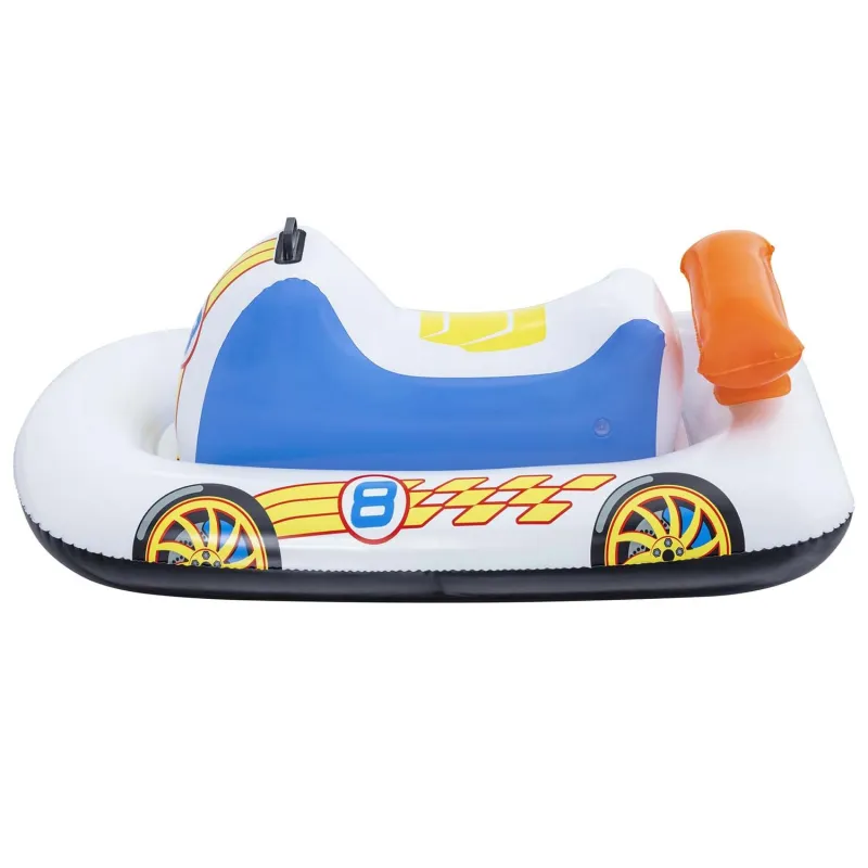 Idéal pour le jardin ou la piscine, ponton gonflable en forme de voiture de course pour enfants