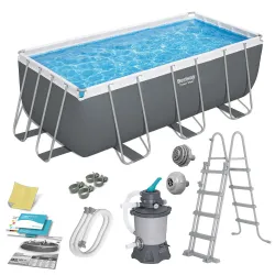 Piscine à cadre de jardin 412 x 201 x 122 cm 10en1 Bestway 56457N