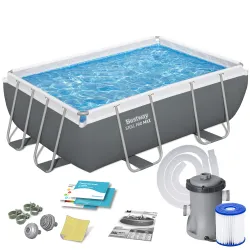 Bestway 56629N Piscine de jardin à structure 282 x 196 x 84 cm 10-en-1