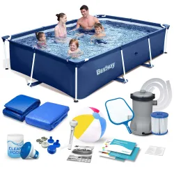 Piscine de Jardin Tubulaire 259x170x61 cm Ensemble 15 en 1 Bestway 56403N