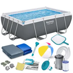 Piscine de Jardin Tubulaire 282 x 196 x 84 cm Ensemble 16 en 1 Bestway 56629N