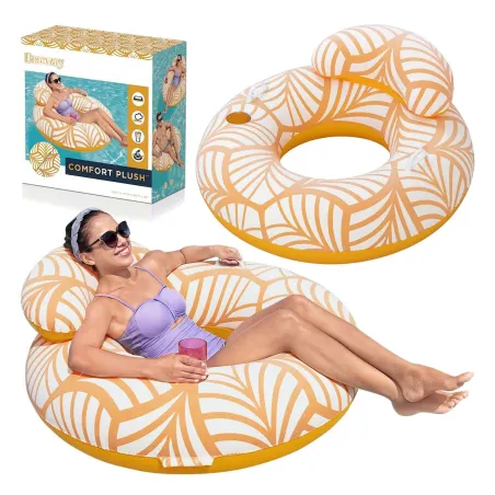 Bestway 43643 Bouée Gonflable avec Dossier, bouée confortable et colorée