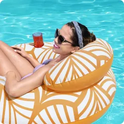 Bestway 43643 Bouée Gonflable avec Dossier, parfaite pour se détendre dans l'eau
