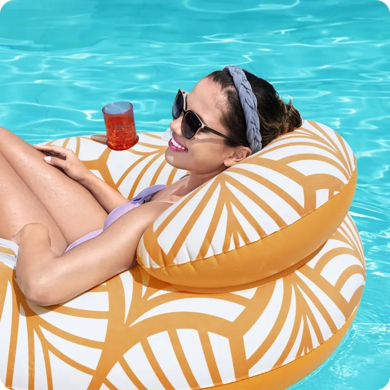 Bestway 43643 Bouée Gonflable avec Dossier, parfaite pour se détendre dans l'eau