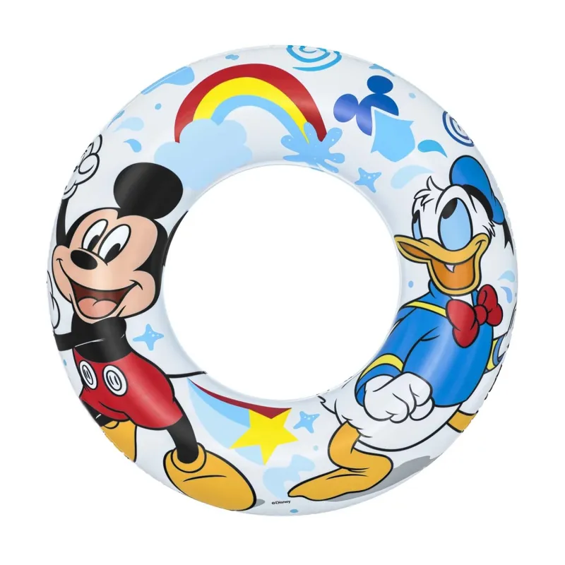 Bouée Mickey et Donald colorée, parfaite pour des aventures aquatiques estivales