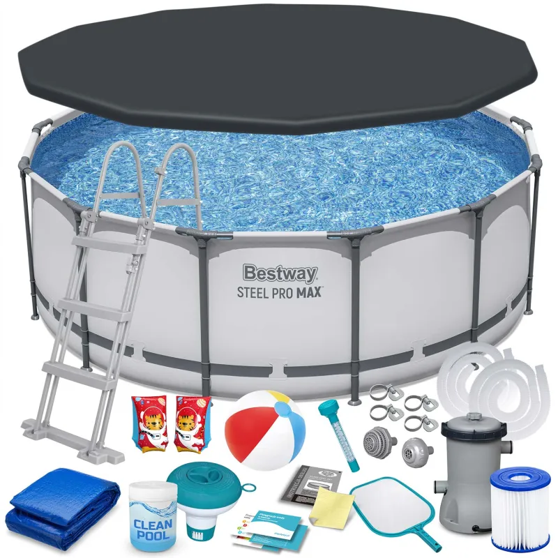 Piscine tubulaire de jardin 396 x 122 cm, idéale pour les activités en extérieur, Bestway 5618W