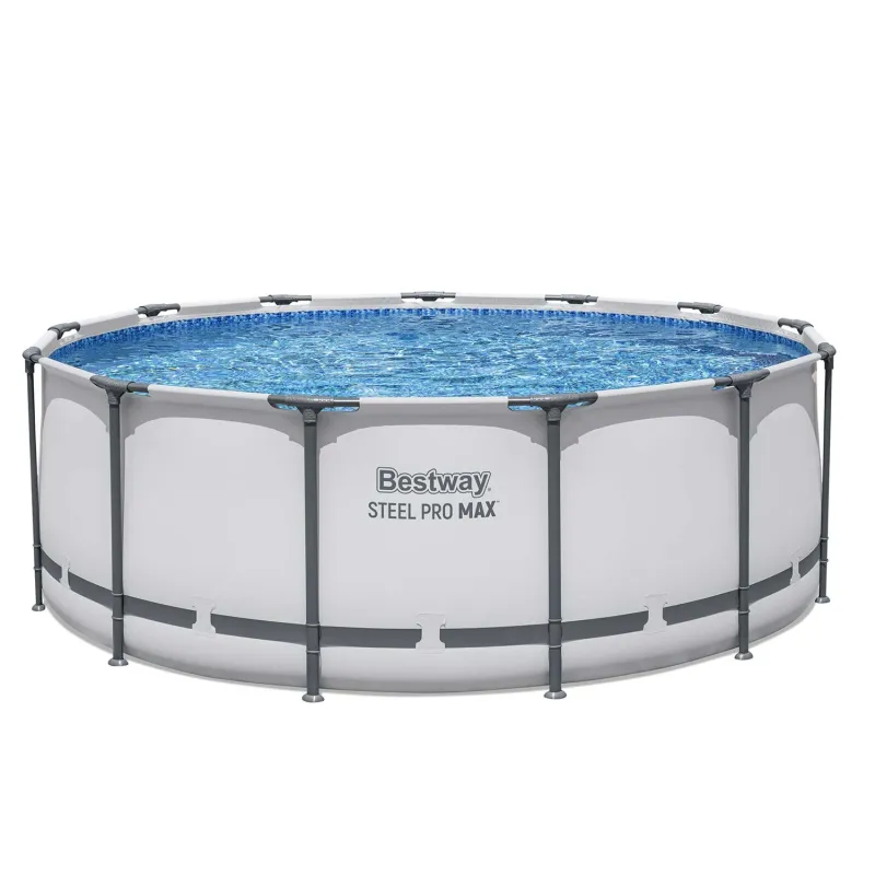 Piscine avec structure métallique 396 x 122 cm, durable et facile à installer