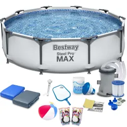 Bestway 56406 piscine tubulaire 305 x 76 cm, matériau durable, piscine extérieure