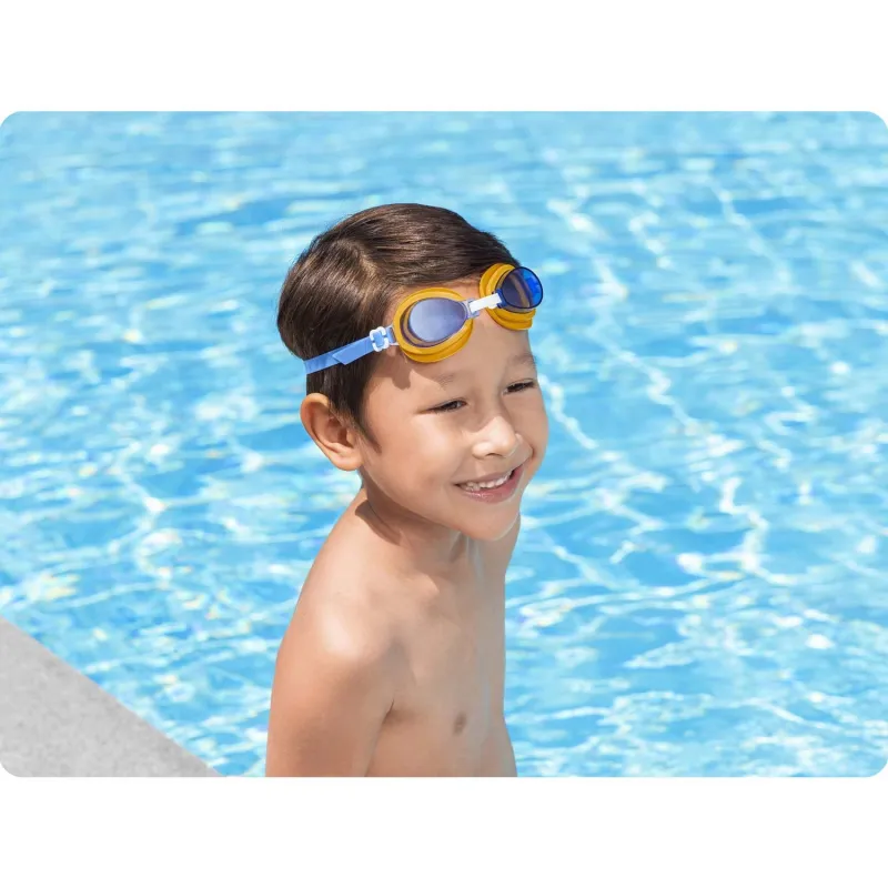 Lunettes de natation bleues, idéales pour les jeux à la piscine ou à la plage