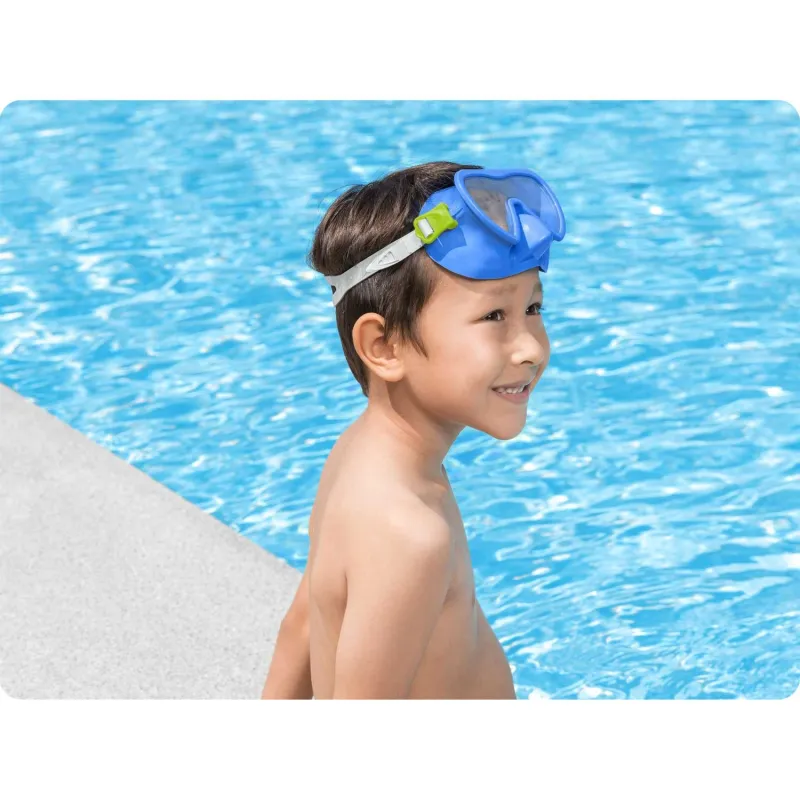 Masque de natation bleu tendance, parfait pour les activités de piscine et de plage