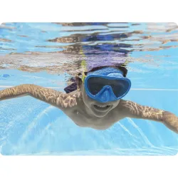 Masque de natation bleu, idéal pour apprendre à nager à la piscine