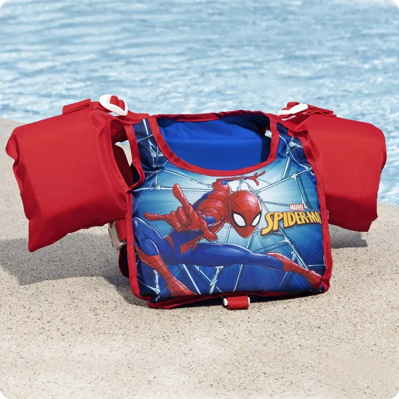 Gilet d'apprentissage natation Spider-Man 98795, parfait pour les jeux aquatiques, idéal pour les enfants actifs