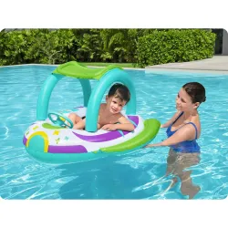 Flotteur de plage bleu, idéal pour se détendre sur l'eau