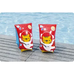 Brassards jaunes pour enfants avec motif tigre