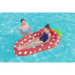 Matelas gonflable fraise Bestway 43644, coloré et confortable