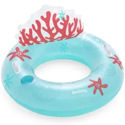 Coral Bliss Bestway 43730 Bouée Nage avec Dossier 107 x 113 cm