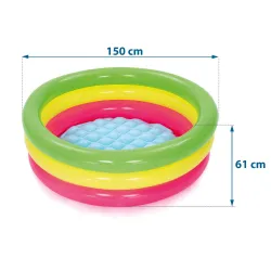 Piscine gonflable 70 x 24 cm, facile à ranger après utilisation, pratique pour les familles