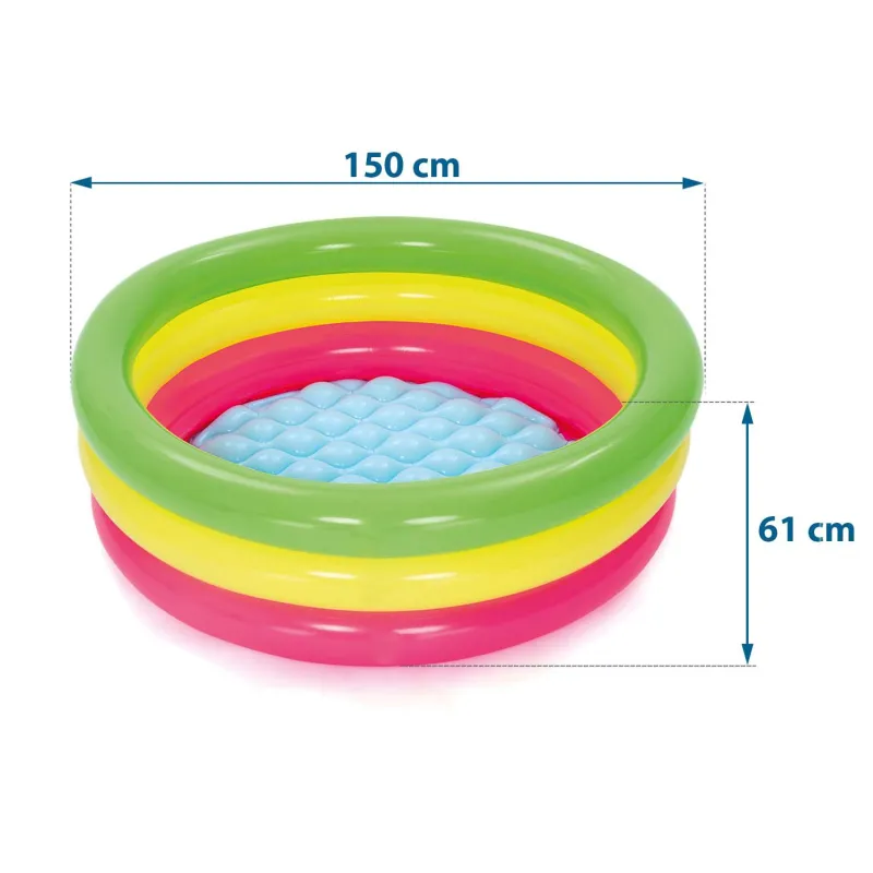 Piscine gonflable 70 x 24 cm, facile à ranger après utilisation, pratique pour les familles