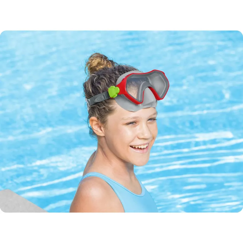 Masque de natation rouge élégant, parfait pour la piscine