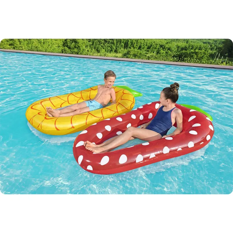 Matelas gonflable ananas, idéal pour s'amuser au jardin ou à la plage