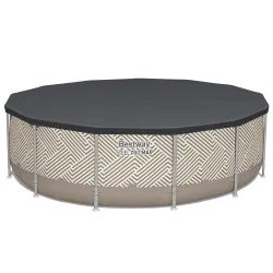 Piscine de Jardin Tubulaire 396 x 107 cm 11en1, résistante aux intempéries, parfaite pour s'amuser