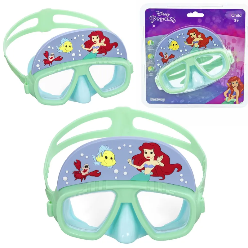 Masque de nage Ariel pour enfants Bestway 9103D, jouet aquatique coloré