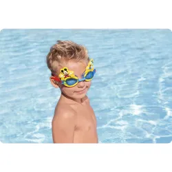 Lunettes de natation Mickey pour enfants, design coloré pour s'amuser à la piscine