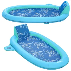 Matelas gonflable de natation avec dossier, parfait pour se détendre dans l'eau