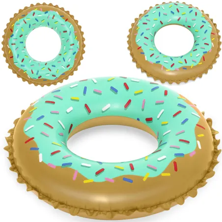 Bouée Donut 91 cm, couleurs vives, parfaite pour la plage