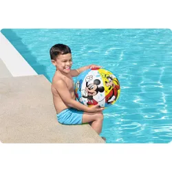Ballon de Plage 51 cm Mickey et ses Amis, parfait pour les jeux d'été