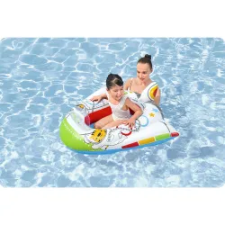 Flotteur de plage en forme de vaisseau spatial, idéal pour s'amuser au jardin et à la plage