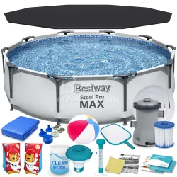 Bestway 56408 piscine de jardin 305 x 76 cm 17-en-1, matériau durable pour l'extérieur