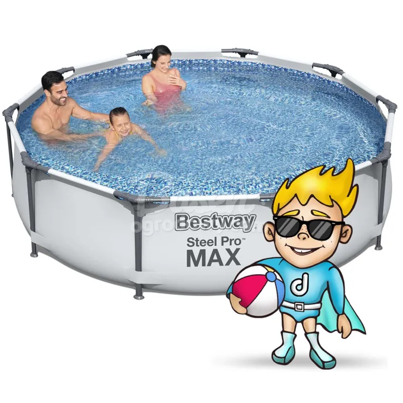 Bestway 56408 piscine de jardin 305 x 76 cm 17-en-1, design élégant pour se détendre à l'extérieur