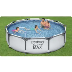 Bestway 56408 piscine de jardin 305 x 76 cm 17-en-1, parfaite pour s'amuser en été dans le jardin
