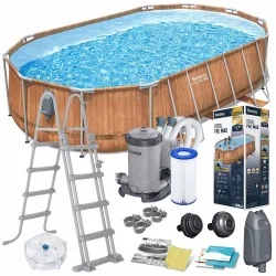 Piscine hors-sol avec structure en acier 610 x 366 x 122 cm 13in1 Bestway 56719N