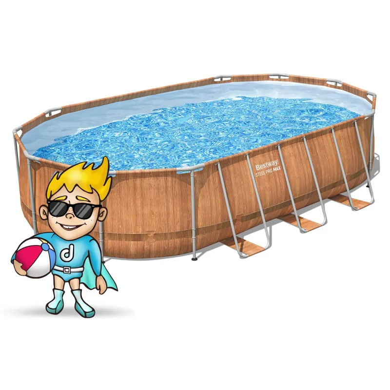 Piscine bleue hors-sol 610 x 366 x 122 cm, parfaite pour l'été, 13in1 Bestway 56719N