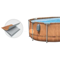 Piscine hors-sol avec structure en acier 610 x 366 x 122 cm, idéale pour se détendre, 13in1 Bestway 56719N
