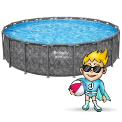 Design élégant pour piscine 549 x 132 cm, parfaite pour le jardin