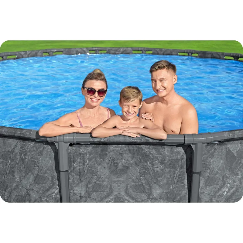 Piscine adaptée aux familles 549 x 132 cm pour des journées d'été amusantes