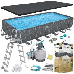 Bestway 561KG Piscine de Jardin 732 x 366 x 132 cm 11en1