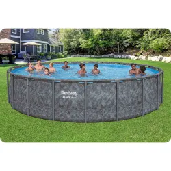 Grand bassin de jardin 610x132 cm, parfait pour les fêtes d'été