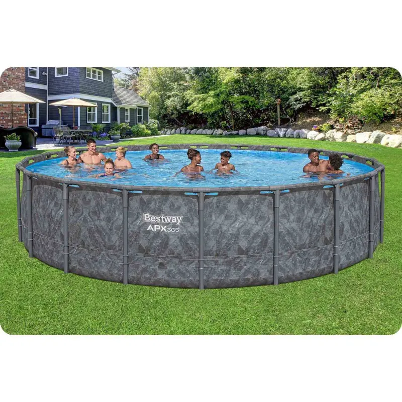 Grand bassin de jardin 610x132 cm, parfait pour les fêtes d'été
