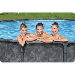Bassin de jardin 610x132 cm, parfait pour se détendre en été