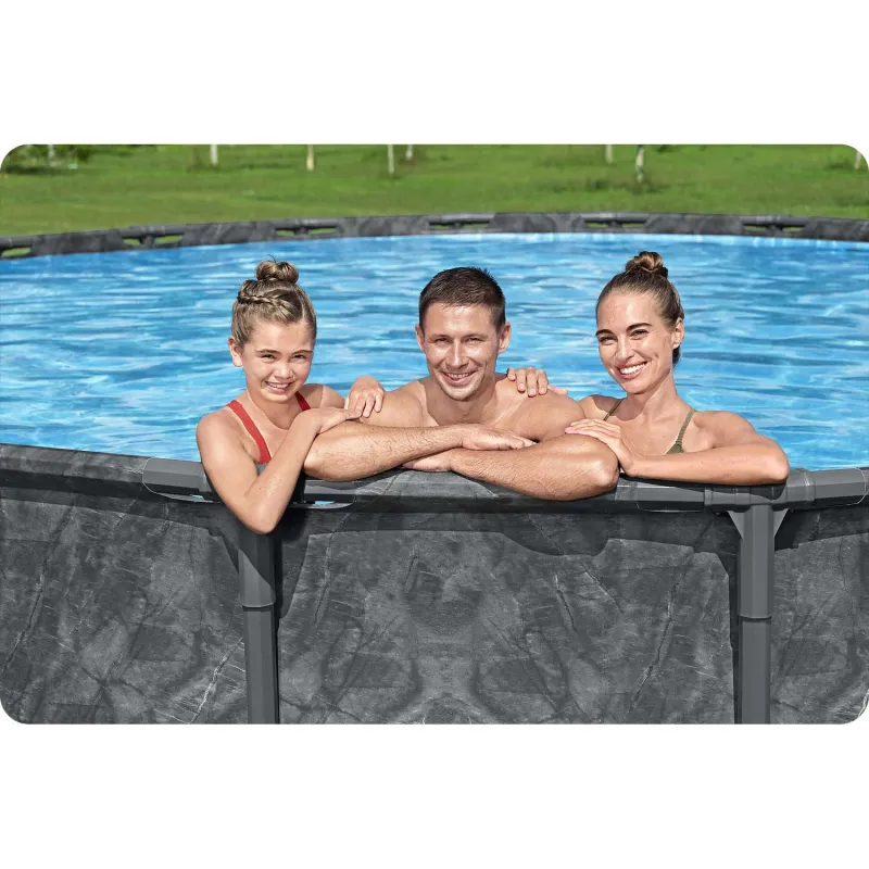 Bassin de jardin 610x132 cm, parfait pour se détendre en été