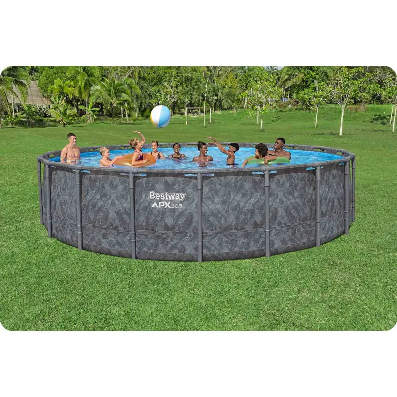 Bassin de jardin 610x132 cm, parfait pour s'amuser en famille