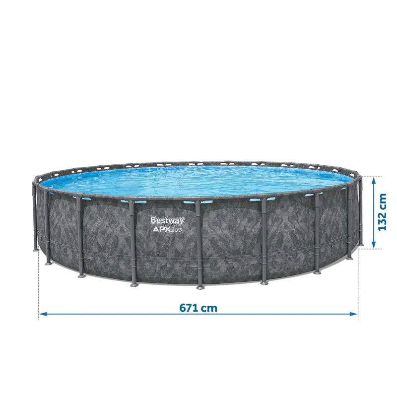 Piscine tubulaire 671 x 132 cm, amusante pour les enfants dans le jardin