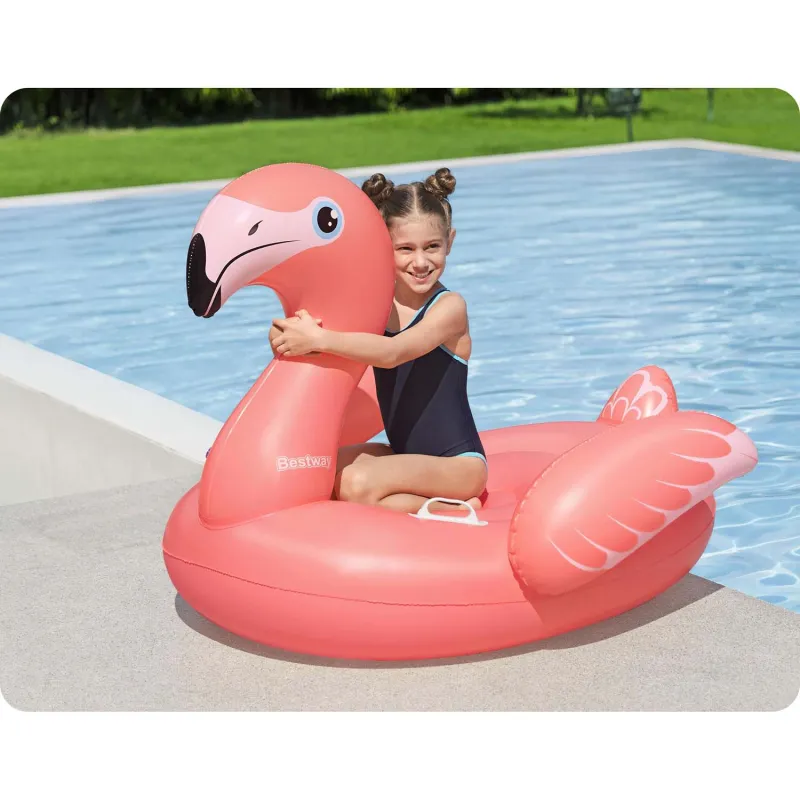 Matelas gonflable durable en forme de flamant rose 138 x 107 cm Bestway 41525