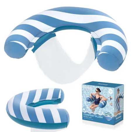 Fauteuil gonflable Comfort Plush de baignade, doux et confortable, transat de piscine