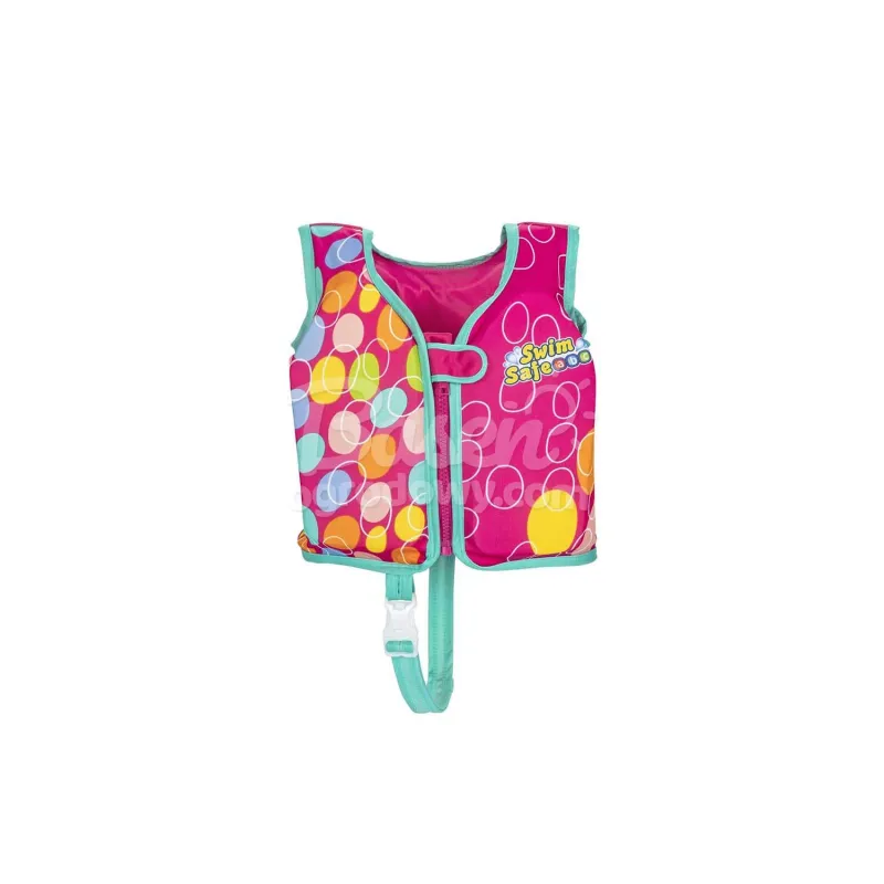 Gilet de natation rose tendance S/M, parfait pour les enfants qui apprennent à nager