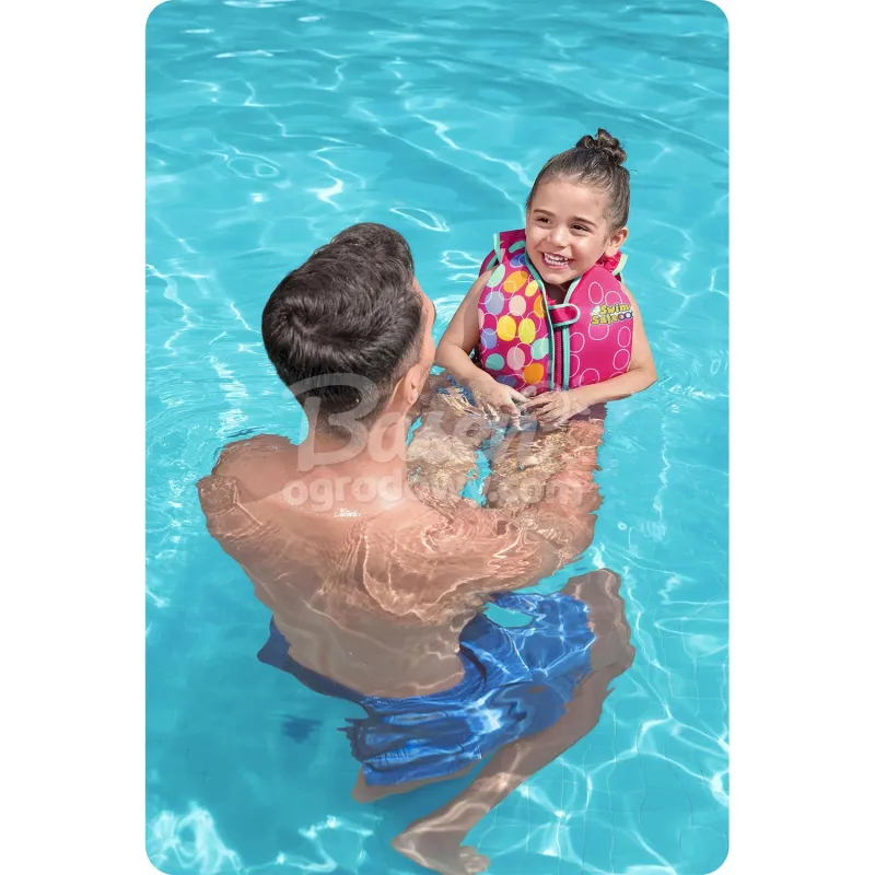 Gilet de natation rose pour enfants, S/M, sûr et confortable